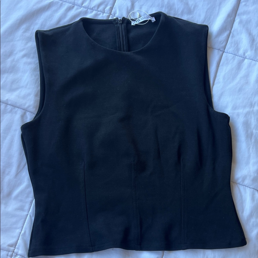 Zara Black Fitted Tank Top